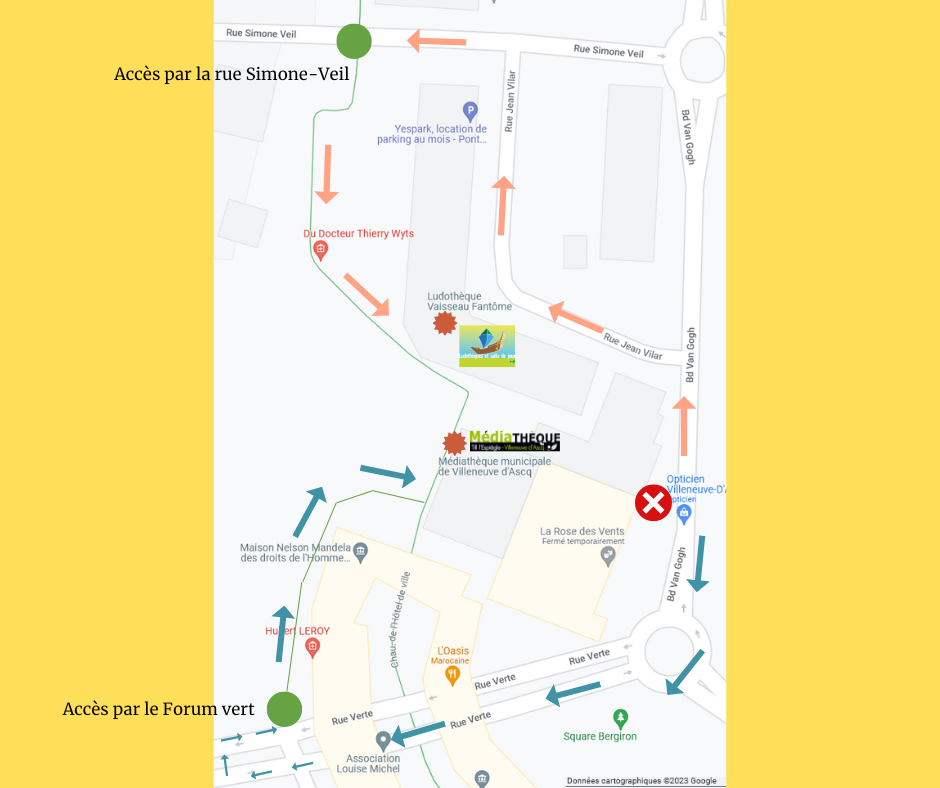 acces mediatheque et ludotheque durant les travaux1